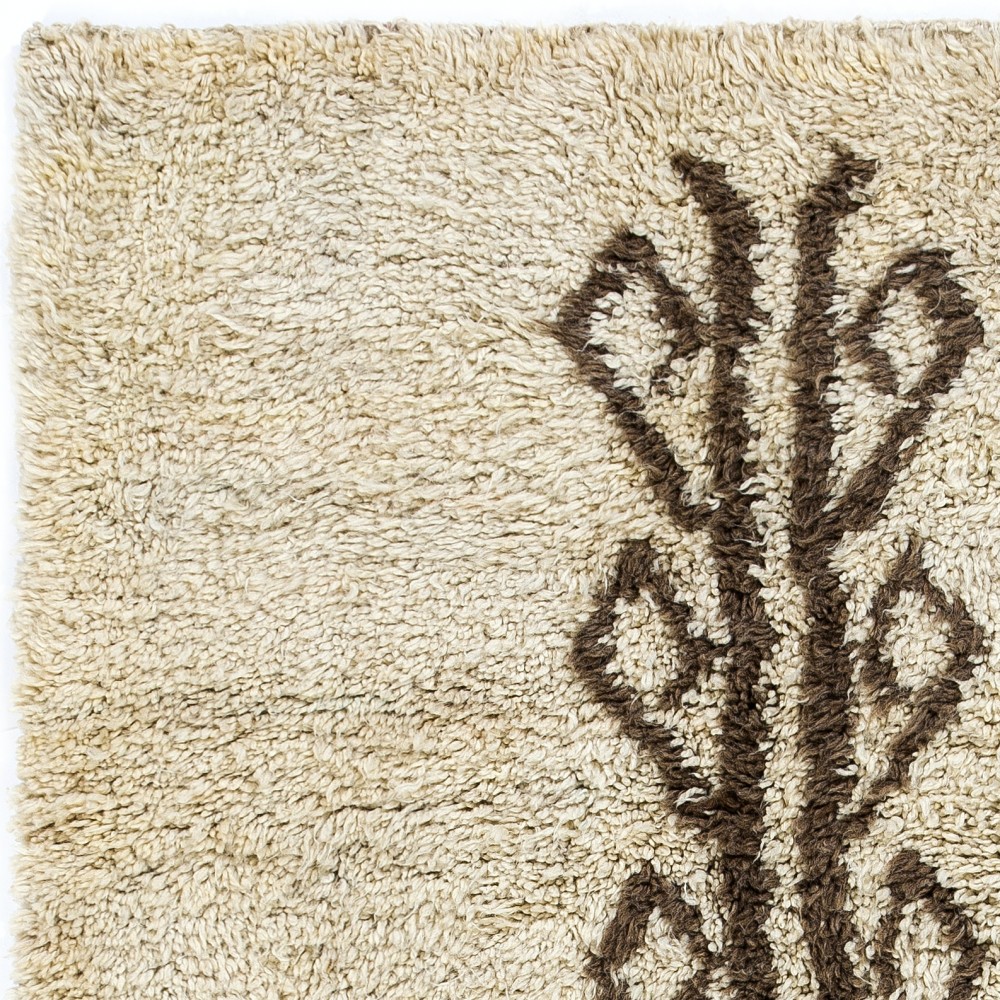 Beni Ourain Design Tulu Rug, 100% Natural Wool. Hand-knotted Moroccan Carpet