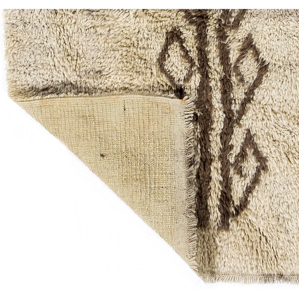 Beni Ourain Design Tulu Rug, 100% Natural Wool. Hand-knotted Moroccan Carpet