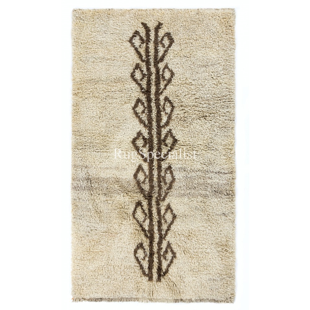 Beni Ourain Design Tulu Rug, 100% Natural Wool. Hand-knotted Moroccan Carpet