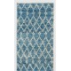 Moroccan Wool Runner in Light Blue Color