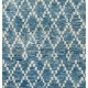 Moroccan Wool Runner in Light Blue Color