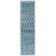 Moroccan Wool Runner in Light Blue Color