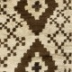 Moroccan style Rug Made of Brown and Beige Wool. Hand-knotted Beni Ourain Carpet