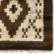 Moroccan style Rug Made of Brown and Beige Wool. Hand-knotted Beni Ourain Carpet