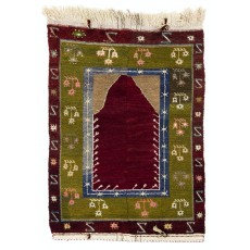Vintage Handmade Tulu Rug with Archway Design