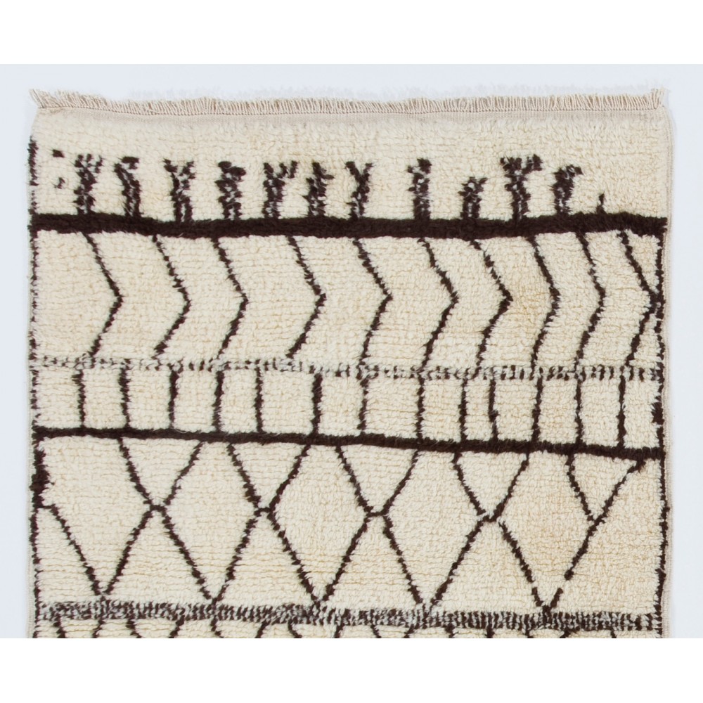 Beni Ourain Wool Rug, Authentic Moroccan Carpet, Custom Options Available