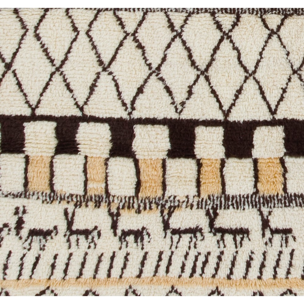 Beni Ourain Wool Rug, Authentic Moroccan Carpet, Custom Options Available