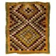 One of a Kind Midcentury "Tulu" Rug with Checkered Design
