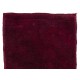 Solid Maroon Red Color Minimalist Tulu Rug, 100% Soft Wool