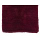 Solid Maroon Red Color Minimalist Tulu Rug, 100% Soft Wool