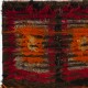 Vintage Shag Pile Handmade Turkish Tulu Rug Made of Mohair Wool