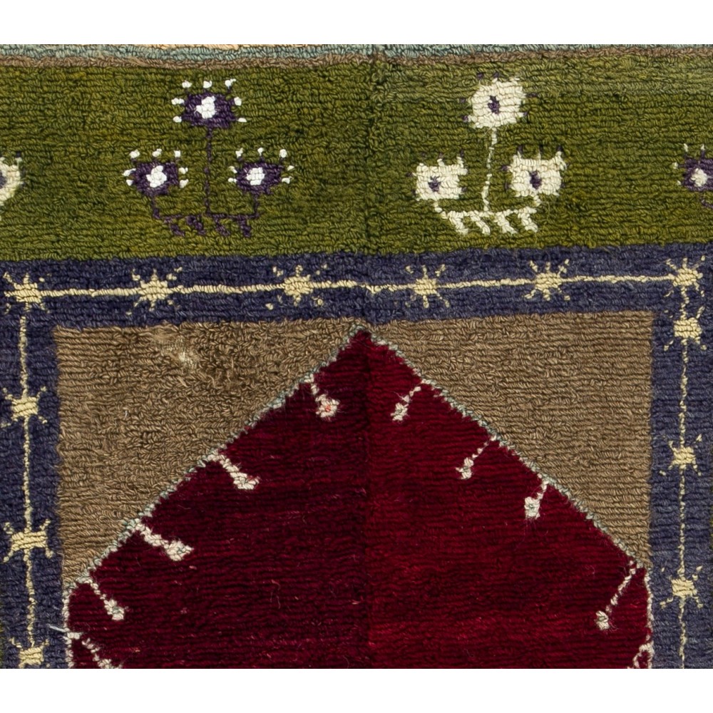 One of a Kind Vintage Handmade Turkish Tulu Rug