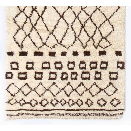 Moroccan Rug Made of Natural Undyed Wool