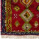 Hand-Knotted Tulu Rug with Moroccan Design and Red Field. 100% Wool Hand-Knotted Tulu Rug with Moroccan Design and Red Field. 100% Wool