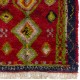 Hand-Knotted Tulu Rug with Moroccan Design and Red Field. 100% Wool Hand-Knotted Tulu Rug with Moroccan Design and Red Field. 100% Wool