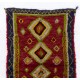 Hand-Knotted Tulu Rug with Moroccan Design and Red Field. 100% Wool