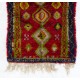 Hand-Knotted Tulu Rug with Moroccan Design and Red Field. 100% Wool