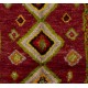 Hand-Knotted Tulu Rug with Moroccan Design and Red Field. 100% Wool