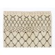 Modern Moroccan Handmade Rug in Natural Ivory and Brown Wool