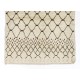 Modern Moroccan Handmade Rug in Natural Ivory and Brown Wool