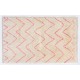 Contemporary Moroccan Rug in Pink and Cream Colors, 100% Wool