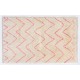 Contemporary Moroccan Wool Rug in Pink and Cream Colors