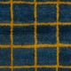 Custom Hand Knotted "Tulu" Rug in Blue & Amber Yellow Colors, Soft Wool Pile