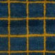 Custom Hand Knotted "Tulu" Rug in Blue & Amber Yellow Colors, Soft Wool Pile