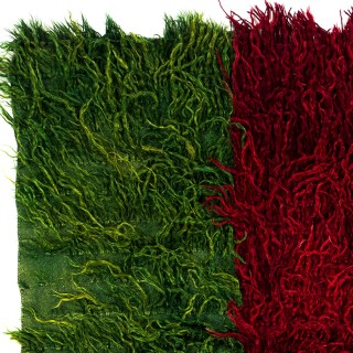 Vintage Hand-Knotted Tulu Rug with Green, Red and Navy Blue Color. 100% Mohair Wool Vintage Hand-Knotted Tulu Rug with Green, Red and Navy Blue Color. 100% Mohair Wool