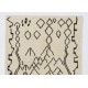 Contemporary Moroccan Tulu Rug, 100% Natural Undyed Wool. Custom Options Available