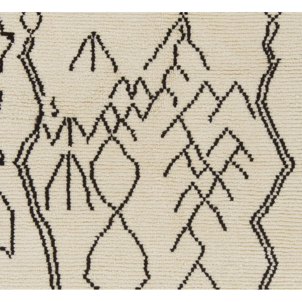 Contemporary Moroccan Tulu Rug, 100% Natural Undyed Wool. Custom Options Available