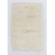 Handmade Shag Pile Rug Made of Natural Beige Mohair Wool. Custom Options Availab