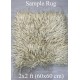 Handmade Shag Pile Rug Made of Natural Beige Mohair Wool. Custom Options Available Handmade Shag Pile Rug Made of Natural Beige Mohair Wool. Custom Options Available
