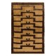 Hand-Knotted Turkish Tulu Rug with Ascending Arches in Mustard & Brown Colors, Made-to-Order, Customizable