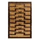 Hand-Knotted Anatolian Tulu Rug with Ascending Arches in Mustard & Brown Colors, Made-to-Order, Customizable