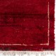 Solid Red Vintage Hand-Knotted Turkish Tulu Rug with Minimalist Ivory Border. 100% Wool Solid Red Vintage Hand-Knotted Turkish Tulu Rug with Minimalist Ivory Border. 100% Wool