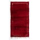 Midcentury Tulu Rug with Plain Solid Red and Ivory Frame Design