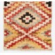 Vintage Turkish Tulu Rug, 100% Wool, Colorful Handknotted Checkered Carpet