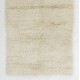 Plain Ivory Tulu Rug, 100% Soft Natural Undyed Wool, Custom Options