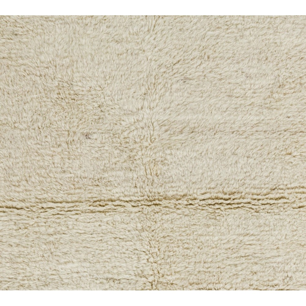 Plain Ivory Tulu Rug, 100% Soft Natural Undyed Wool, Custom Options