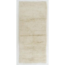 Plain Ivory Tulu Rug, 100% Soft Natural Undyed Wool, Custom Options