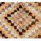 Vintage Checkered Handmade Tulu Runner Rug