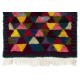 Vibrant Mid-Century Modern Handmade Tulu Rug