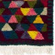 Colorful Vintage Hand-Knotted Turkish Tulu Rug with Geometric Triangle Design, 100% Wool Colorful Vintage Hand-Knotted Turkish Tulu Rug with Geometric Triangle Design, 100% Wool