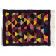 Vibrant Mid-Century Modern Handmade Tulu Rug