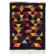 Vibrant Mid-Century Modern Handmade Tulu Rug