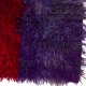Vintage Hand-Knotted Turkish Tulu Rug in Red and Purple, 100% Mohair Wool Vintage Hand-Knotted Turkish Tulu Rug in Red and Purple, 100% Mohair Wool