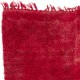 Solid Red Vintage Hand-Knotted Turkish Tulu Rug, 100% Wool Solid Red Vintage Hand-Knotted Turkish Tulu Rug, 100% Wool