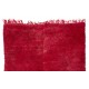 Solid Red Midcentury Handmade "Tulu" Rug