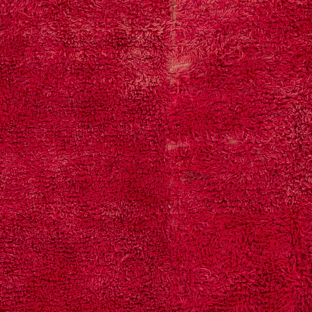 Solid Red Vintage Hand-Knotted Turkish Tulu Rug, 100% Wool Solid Red Vintage Hand-Knotted Turkish Tulu Rug, 100% Wool